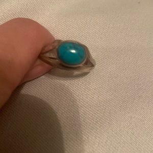 Unisex Ring turquoise and silver